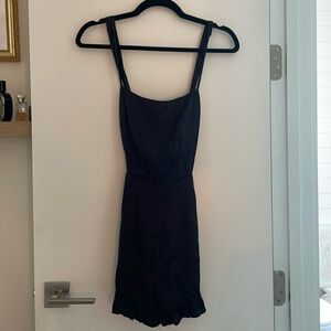 REISS Silk Crossback Romper